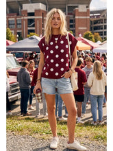 Load image into Gallery viewer, Gameday Polka Dot Sleeveless Top
