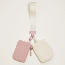 Load image into Gallery viewer, Dual Color Coin Purse Key Chain Wristlet