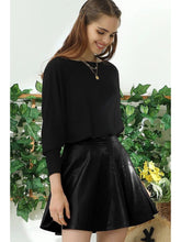 Load image into Gallery viewer, Faux Leather Circle Skirt