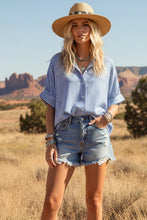 Load image into Gallery viewer, Oversized Short Sleeve Button Down