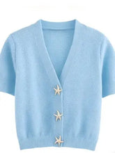 Load image into Gallery viewer, Coastal Starfish Button Up Top