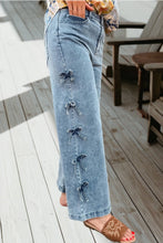 Load image into Gallery viewer, Bow Knot Straight Leg Loose Jeans
