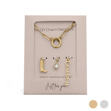 Load image into Gallery viewer, Cowboy Charm Necklace Gift Set
