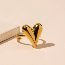 Load image into Gallery viewer, Heart Charm Stainless Steel Ring
