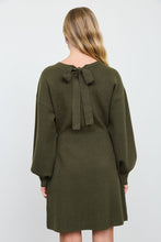 Load image into Gallery viewer, Front Seam Long Sleeve Knit Sweater Mini Dress
