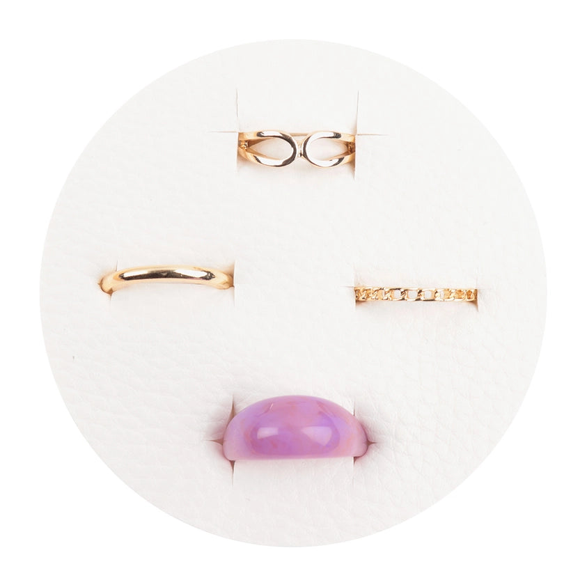 Marble Resin Ring Set