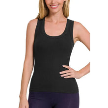 Load image into Gallery viewer, Ribbed Scoop Neck Tank Top
