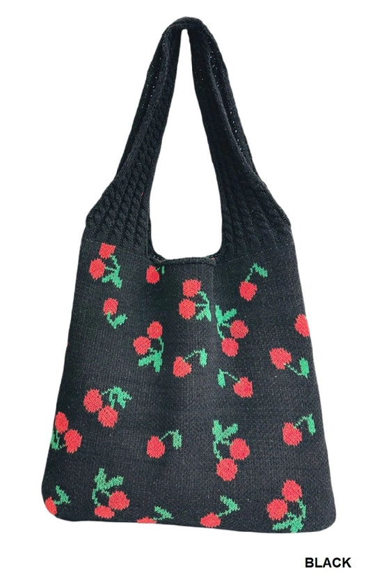 Cherry Woven Tote