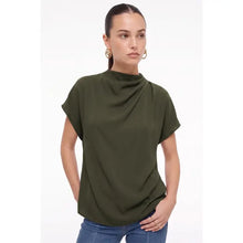 Load image into Gallery viewer, Mock Neck Satin Blouse
