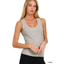 Load image into Gallery viewer, Ribbed Scoop Neck Tank Top
