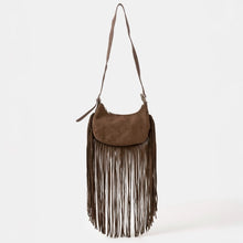 Load image into Gallery viewer, Suede Fringe Crossbody Bag
