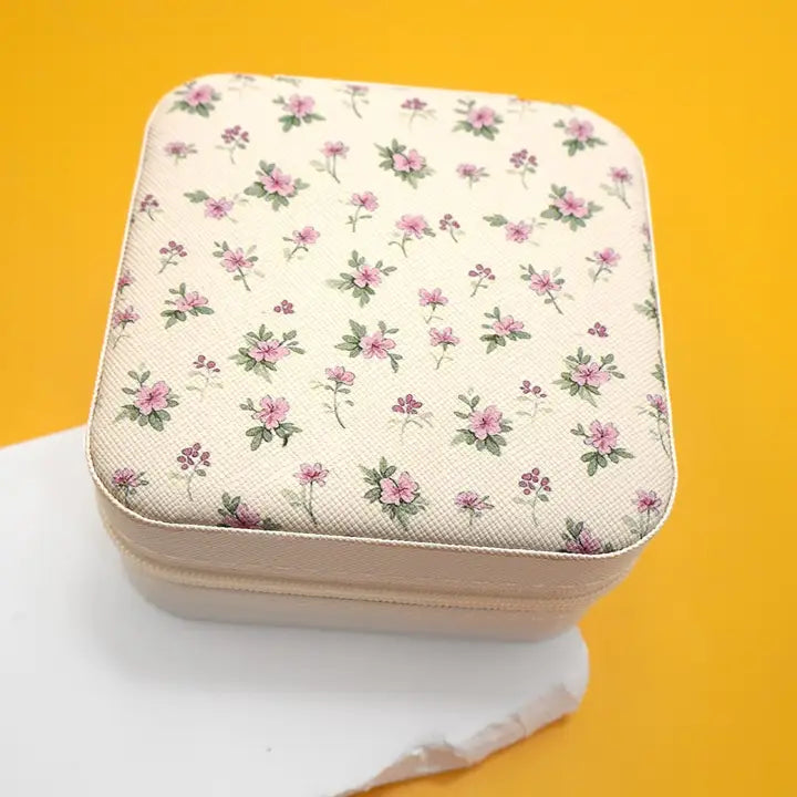 Designed Jewelry Organizer Travel Box Case (pink)