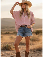 Load image into Gallery viewer, Oversized Short Sleeve Button Down
