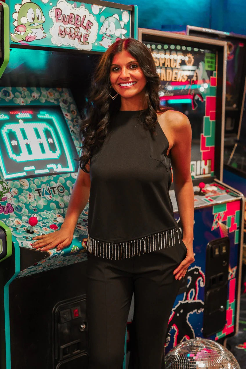 SIMPLY PERFECT BLACK HALTER TOP