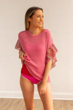 Load image into Gallery viewer, KEEP ME POSTED PINK KNIT TOP
