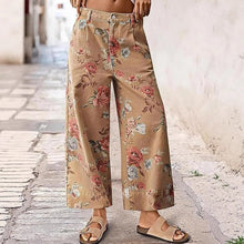 Load image into Gallery viewer, Boho Floral Printed Wide Leg Jeans
