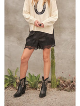 Load image into Gallery viewer, Satin Lace Trim  Shorts
