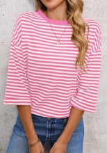 Load image into Gallery viewer, Striped Back Tie Bow Knit Top
