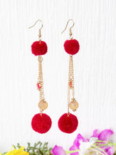 Load image into Gallery viewer, DOUBLE THE POM EARRINGS
