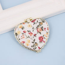 Load image into Gallery viewer, Compact Handheld Floral Mirror
