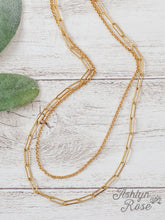 Load image into Gallery viewer, LET&#39;S LINK UP DOUBLE CHAIN NECKLACE
