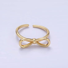 Load image into Gallery viewer, 14K Gold Open Ribbon Bow Ring
