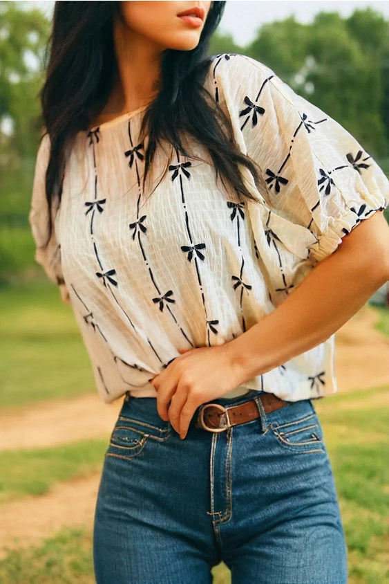 Bow Puff Top