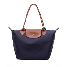 Load image into Gallery viewer, Color Block Nylon Shoulder Tote Bag
