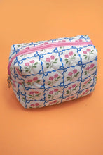 Load image into Gallery viewer, Floral Toile Pattern Makeup Bag
