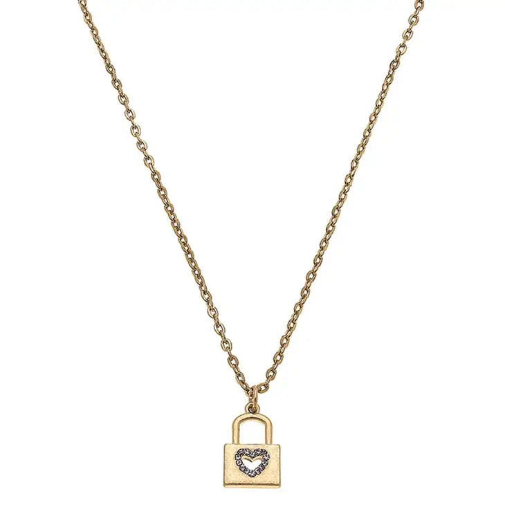 The Meagan Heart Padlock Necklace