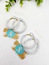 Load image into Gallery viewer, Glitter Hinge Hoops
