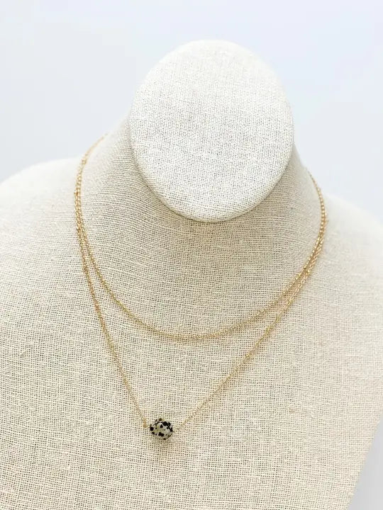 Layered Semi Precious Pendant Necklaces