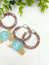 Load image into Gallery viewer, Glitter Hinge Hoops
