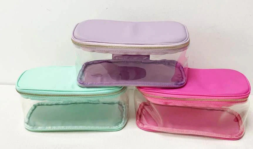CLEAR DELUXE NYLON COSMETIC BAG