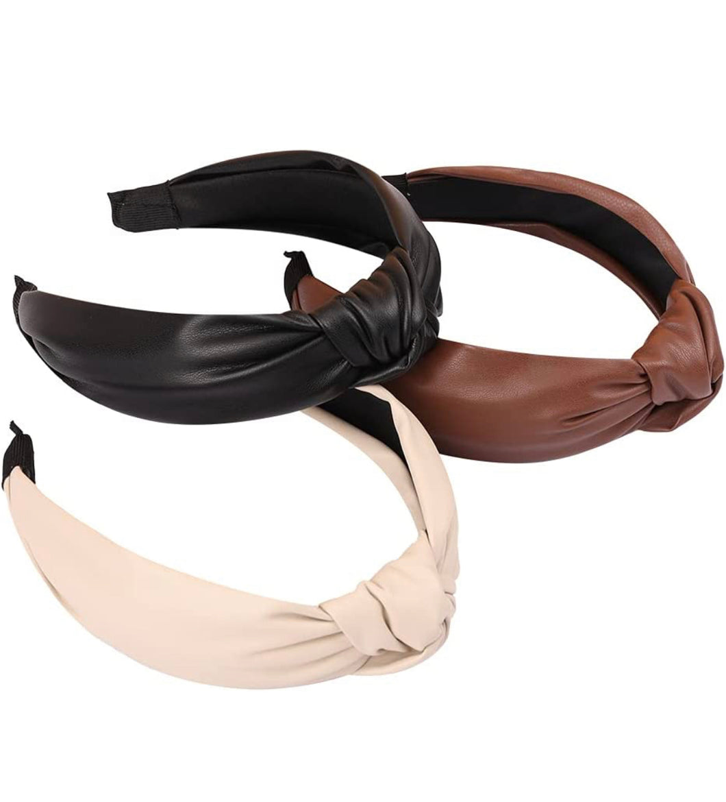 Leather Knot Headbands
